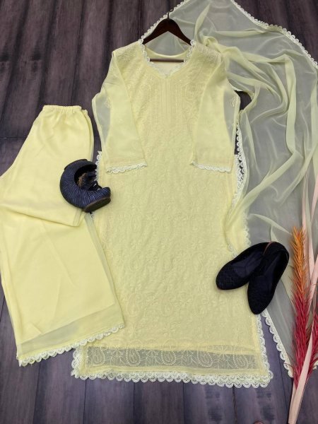 All Type Womens Wear Chikankari Kurti Wholesale Collection Clothing Supplier Surat Lucknowi Chikankari Kurtis Wholesale