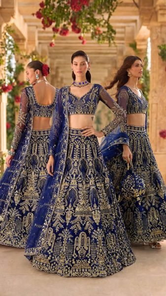 Alluring Blue Designer Butterfly Net Lehenga Choli with Canvas Patta and Sequin Work Designer Lehenga Choli