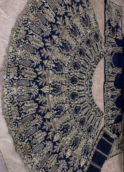 Alluring Blue Designer Butterfly Net Lehenga Choli with Canvas Patta and Sequin Work Designer Lehenga Choli