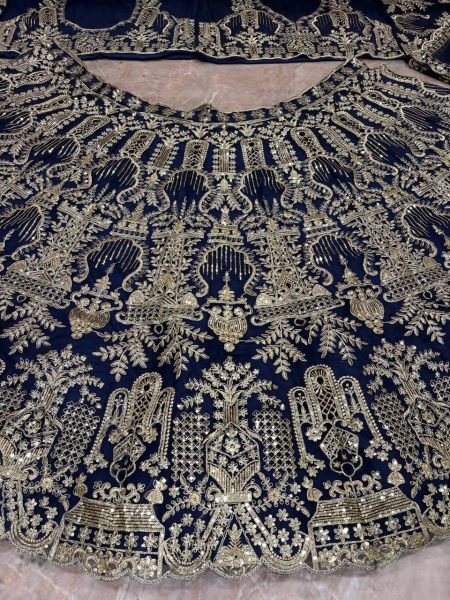 Alluring Blue Designer Butterfly Net Lehenga Choli with Canvas Patta and Sequin Work Designer Lehenga Choli