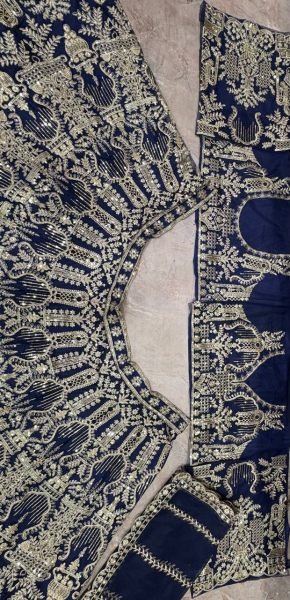 Alluring Blue Designer Butterfly Net Lehenga Choli with Canvas Patta and Sequin Work Designer Lehenga Choli