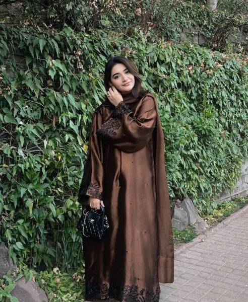 Alluring Brown Satin Mul Chanderi Kaftan Set with Plazzo and Dupatta for Women Ready To Wear Collection