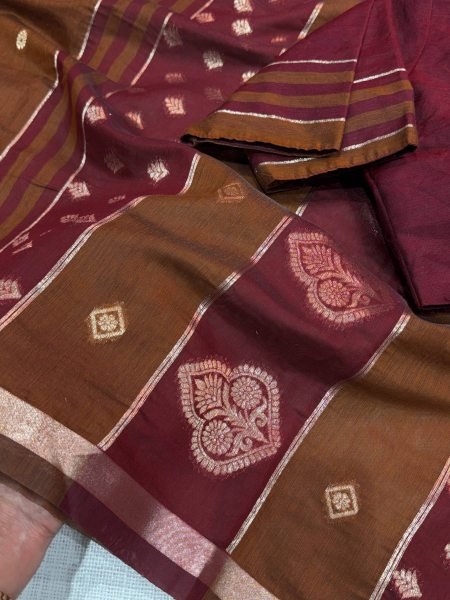 Alluring Mahendi Green Designer Maheshwari Cotton Saree with Zari Jacquard Weaving Printed Cotton Sarees Wholesale