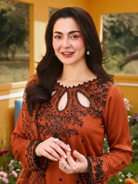Alluring Orange Satin Rayon Kurta With Fancy Moti Latkan Border Detailing For Women Ready To Wear Collection