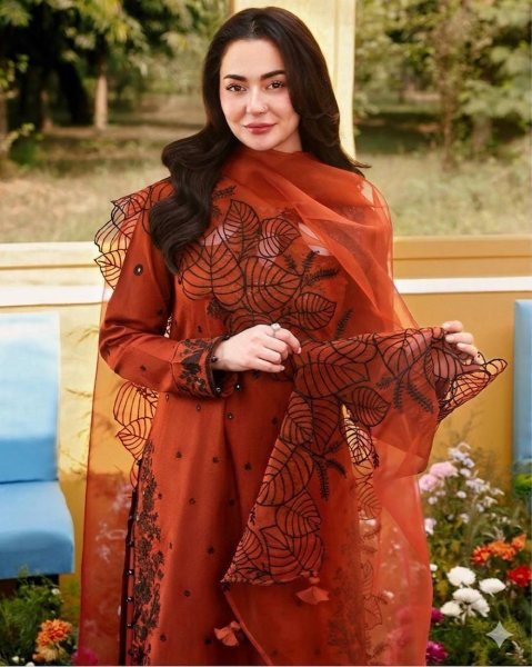 Alluring Orange Satin Rayon Kurta With Fancy Moti Latkan Border Detailing For Women Ready To Wear Collection