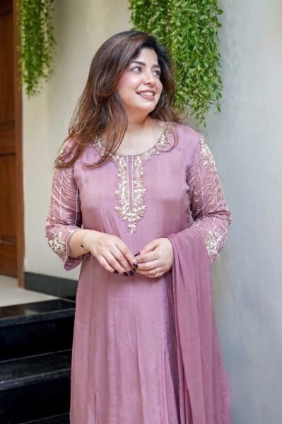 Alluring Purple Glass Tissue Anarakli Kurti Set With Dupatta For Wholesale Supplier  Anarkali Kurtis 