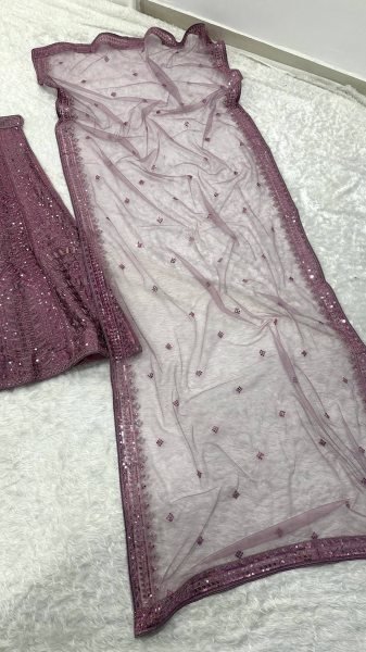 Alluring Purple Heavy Work Lehenga with Thread and Sequins for Wedding Collection Bollywood Lehenga Choli