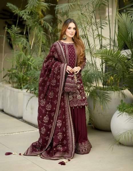 Alluring Red Fully Stitch Georgette Plazzo Suit for Bulk Buyers at Wholesale Rate  Ready To Wear Collection