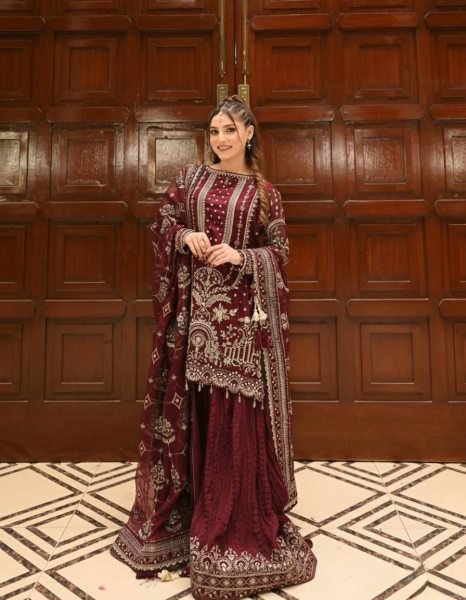 Alluring Red Fully Stitch Georgette Plazzo Suit for Bulk Buyers at Wholesale Rate  Ready To Wear Collection