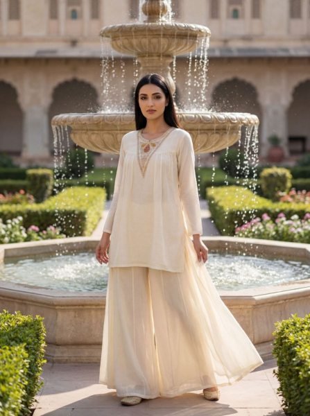 Alluring White Embroidered Ethnic Wear Set for Women Stylish Collection CO ORD Sets