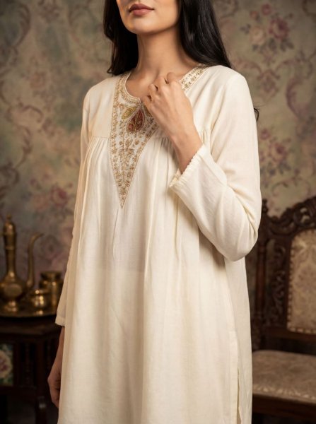 Alluring White Embroidered Ethnic Wear Set for Women Stylish Collection CO ORD Sets