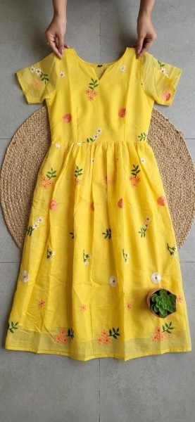 Alluring Yellow Stylish Cotton Kurti for Women with Comfortable Fit Western Ladies Top Wholesale