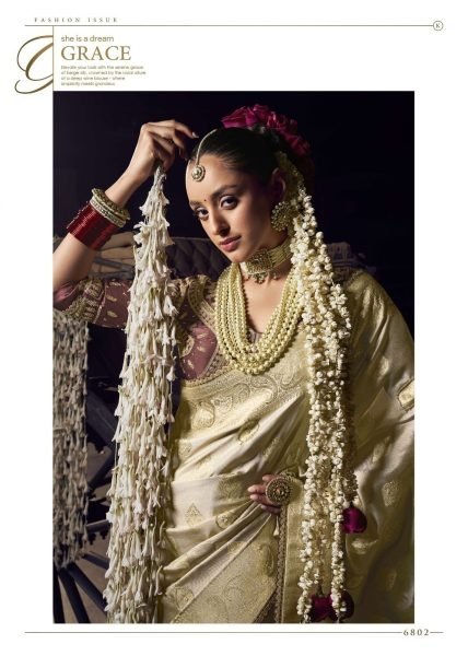 Althera Designer Tissue Saree with Heavy Embroidered Blouse for Reception Wear Banarasi Saree Wholesale