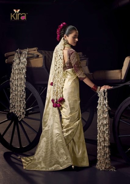 Althera Designer Tissue Saree with Heavy Embroidered Blouse for Reception Wear Banarasi Saree Wholesale