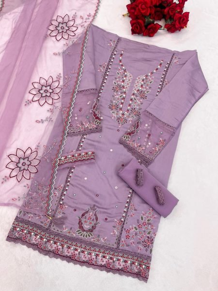 Alvira Stylish 723-C  Sequence and Embroidery Cotton Suit with Dupatta for Daily Wear at Manufacturer Rate  Cotton Salwar Kameez Wholesale