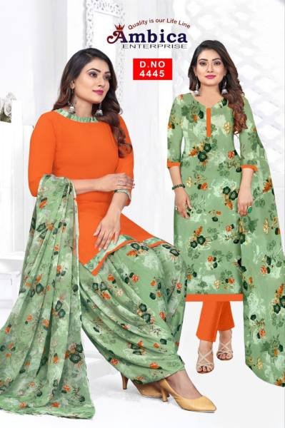 Ambica Printed Crepe Dress material  Ambica Crepe Dress Material