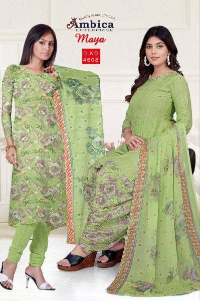 Ambica Printed Crepe Dress material  Ambica Crepe Dress Material