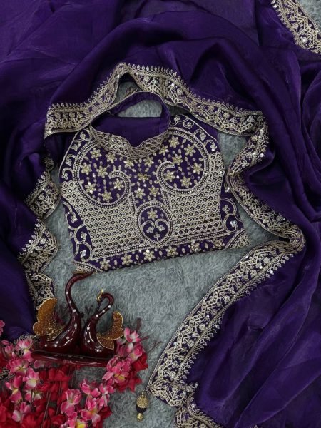 ananya Bollywood Celebrity Purple Saree Partywear in Jimmi Choo Fabric with Starry Sequins Wholesale Price Bollywood Fancy Sarees Wholesale