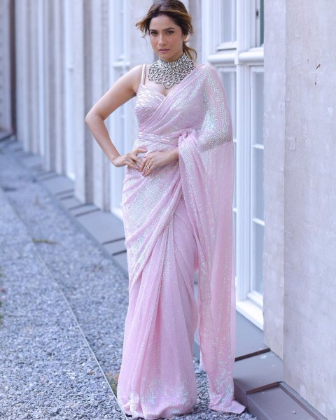 Ankita Lokhande Style Saree Full Sequence Work with Blouse Bollywood Designer Saree  Bollywood Fancy Sarees Wholesale