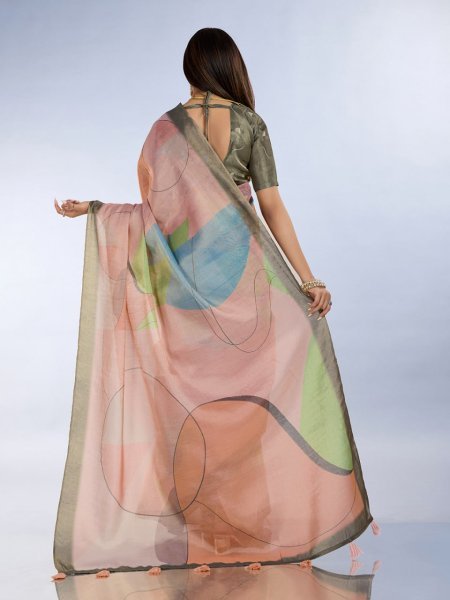 Anmol Silk Saree in Subtle Pastel Shades with Tassel Pallu and Blouse Piece  Silk Sarees Wholesale