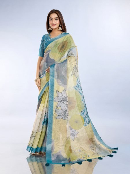 Anmol Silk Saree with Tassel Pallu and Matching Blouse Piece Silk Sarees Wholesale