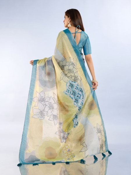 Anmol Silk Saree with Tassel Pallu and Matching Blouse Piece Silk Sarees Wholesale