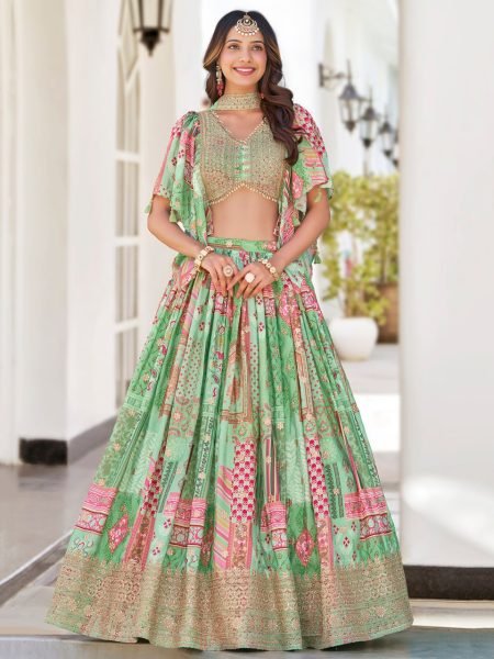 Antique western Embroidered Bridal Lehenga Heavy Chinnon Silk Wedding Look at Wholesale Price Designer Lehenga Choli