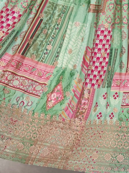 Antique western Embroidered Bridal Lehenga Heavy Chinnon Silk Wedding Look at Wholesale Price Designer Lehenga Choli