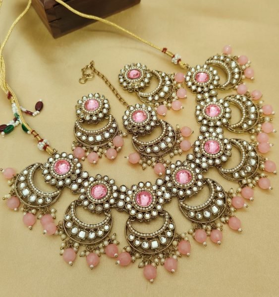 Antique Mehndi Finish Kundan Choker Set Designer Wedding  & Festive Wear Fashion Accessories Wholesale
