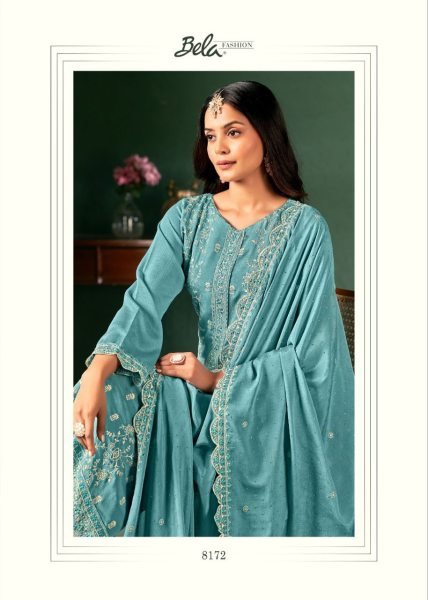 Aqua Allure Light Blue Chinon Suit with Swarovski Dupatta Ideal for Festive Look  Designer Plazzo Salwar Suits Wholesale