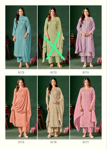 Aqua Allure Light Blue Chinon Suit with Swarovski Dupatta Ideal for Festive Look  Designer Plazzo Salwar Suits Wholesale