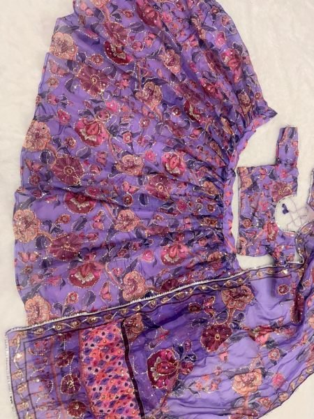 Artisanal Purple Mirror Work Lehenga Choli for Wedding Collection at Manufacturer Price Designer Lehenga Choli