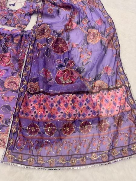 Artisanal Purple Mirror Work Lehenga Choli for Wedding Collection at Manufacturer Price Designer Lehenga Choli