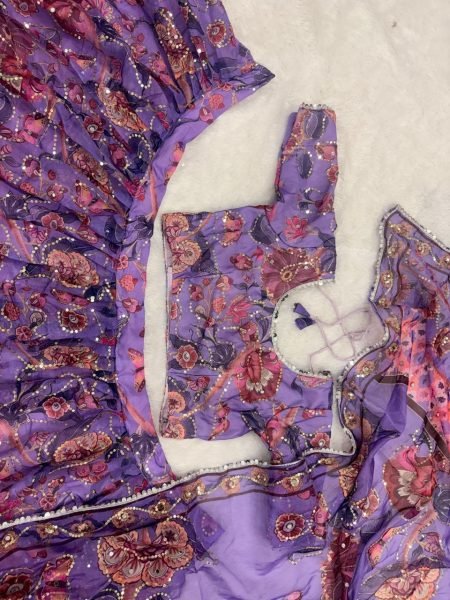 Artisanal Purple Mirror Work Lehenga Choli for Wedding Collection at Manufacturer Price Designer Lehenga Choli