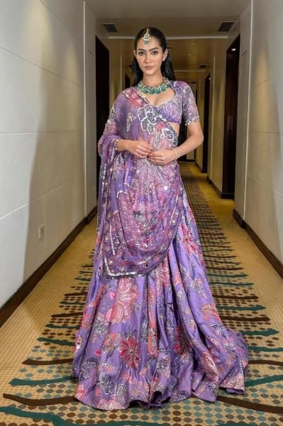 Artisanal Purple Mirror Work Lehenga Choli for Wedding Collection at Manufacturer Price Designer Lehenga Choli