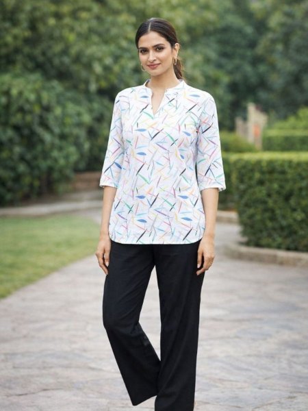 Artisanal Slub Rayon Co-ord Set with Digital Print for Summer Collection