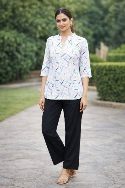 Artisanal Slub Rayon Co-ord Set with Digital Print for Summer Collection CO ORD Sets