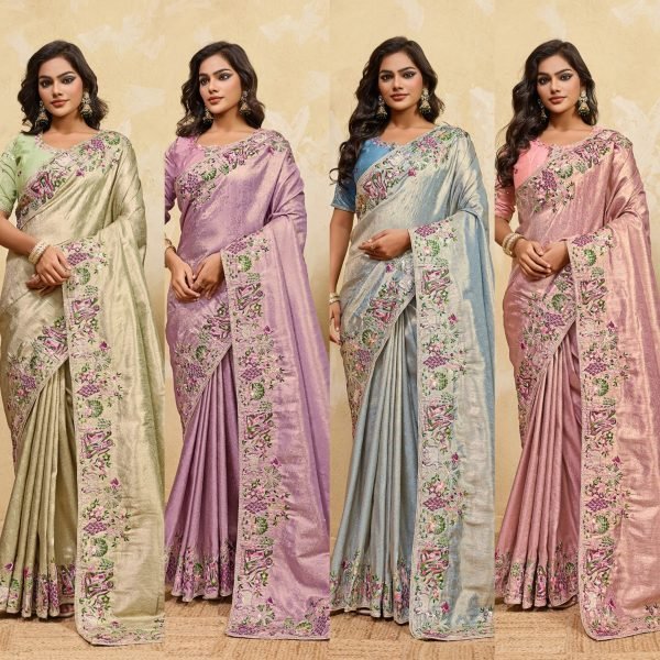 Artistic Green Kanjivaram Silk Saree with C-Pallu Embroidery and Designer Blouse Designer Wedding Sarees Wholesale
