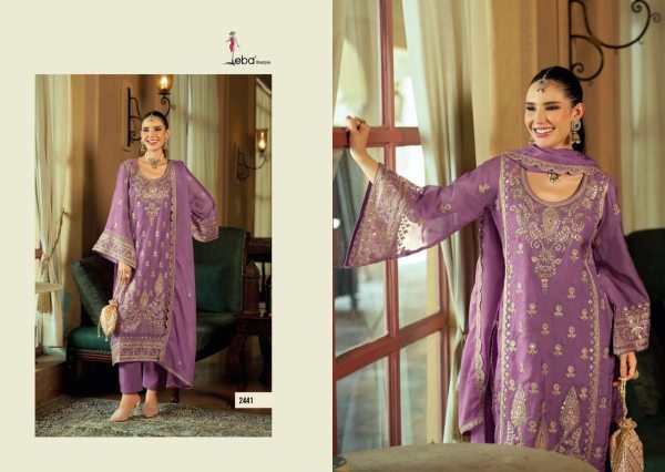 Artistic Purple Premium Soft Organza Kurti Pant Set with Embroidered Dupatta at Wholesale  Pakistani Suits Wholesale