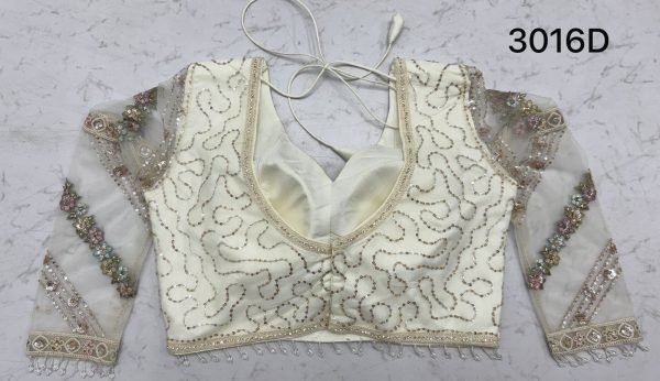 Artistic White Butterfly Net Lehenga with Mirror Work for Bridal Functions Bridal Lehenga Choli