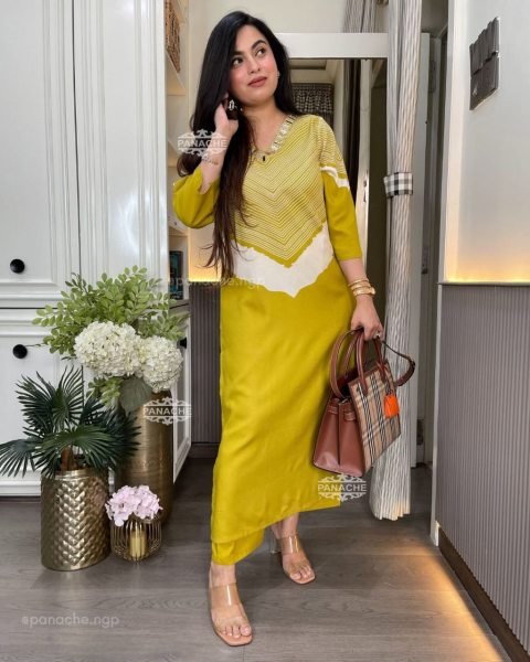 Artistic Yellow Comfortable Cotton Suit Set for Summer Wear Collection CO ORD Sets