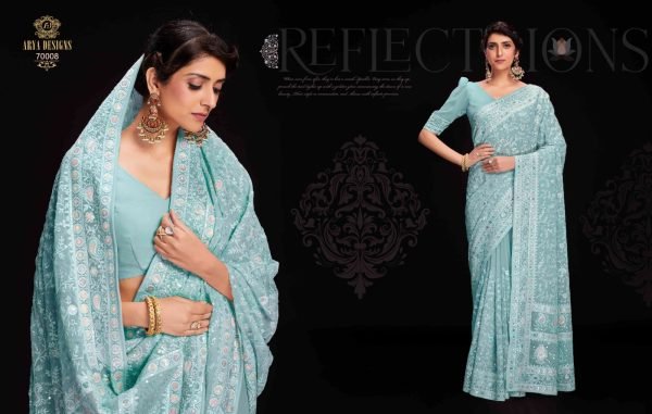Arya Swarna Vol 6 Exclusive Georgette Saree Collection Georgette Sarees Wholesale