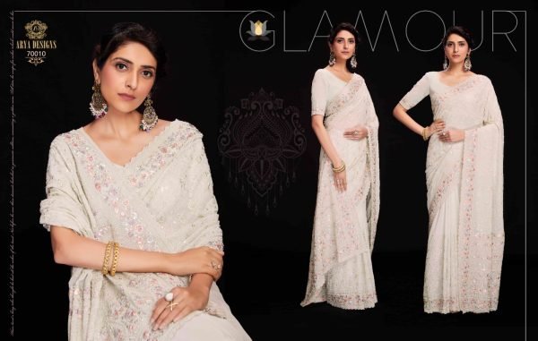 Arya Swarna Vol 6 Exclusive Georgette Saree Collection Georgette Sarees Wholesale
