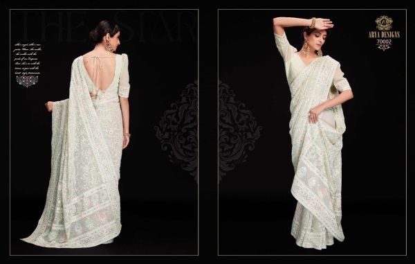 Arya Swarna Vol 6 Exclusive Georgette Saree Collection Georgette Sarees Wholesale