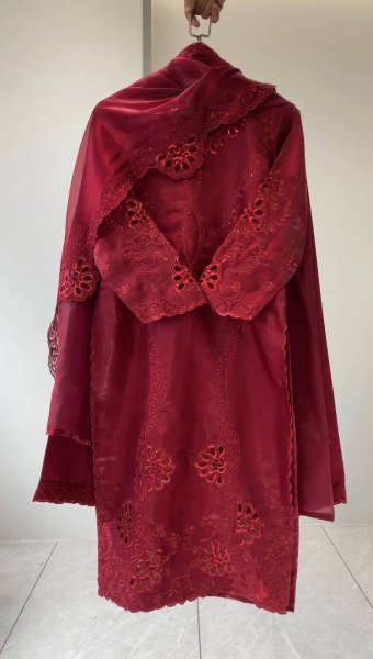 Authentic Maroon Fancy Embroidered Palazzo Suit Collection Ready To Wear Collection