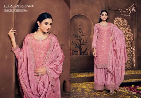 baby pink viscose salwar kameez noor mahal vol 4 designer wear for girls Designer Plazzo Salwar Suits Wholesale