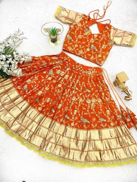 Banarasi Dola Silk Bridal Lehenga Set Traditional Readymade Outfit Best Price Collection Girls Wear