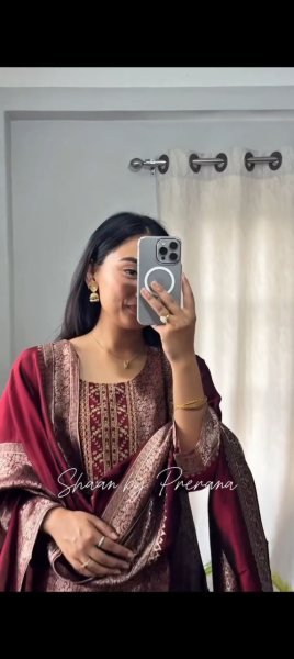 Banarasi Kurti Set with Cotton Lining  Pant and Dupatta Cotton Kurtis Wholesale