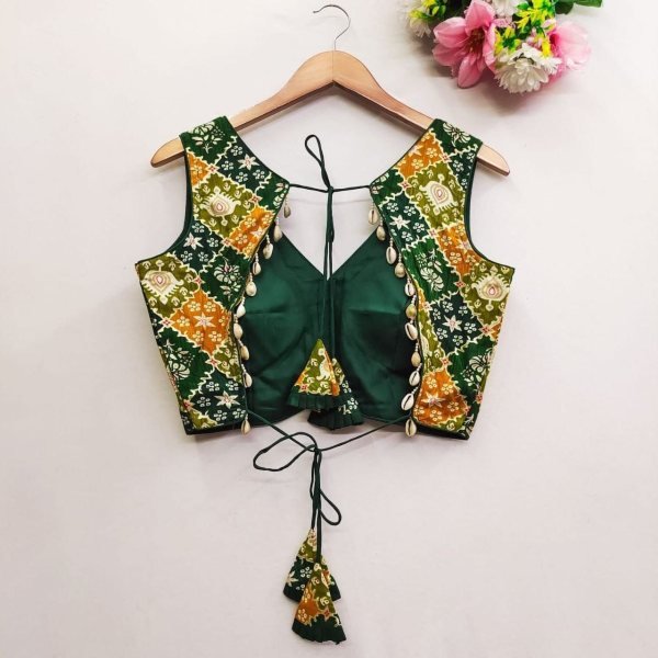 Bandhani Printed Readymade Saree blouse Blouse Collection