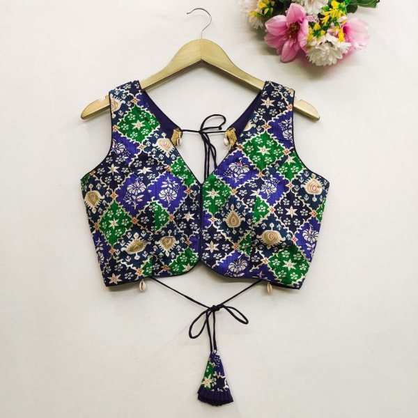 Bandhani Printed Readymade Saree blouse Blouse Collection